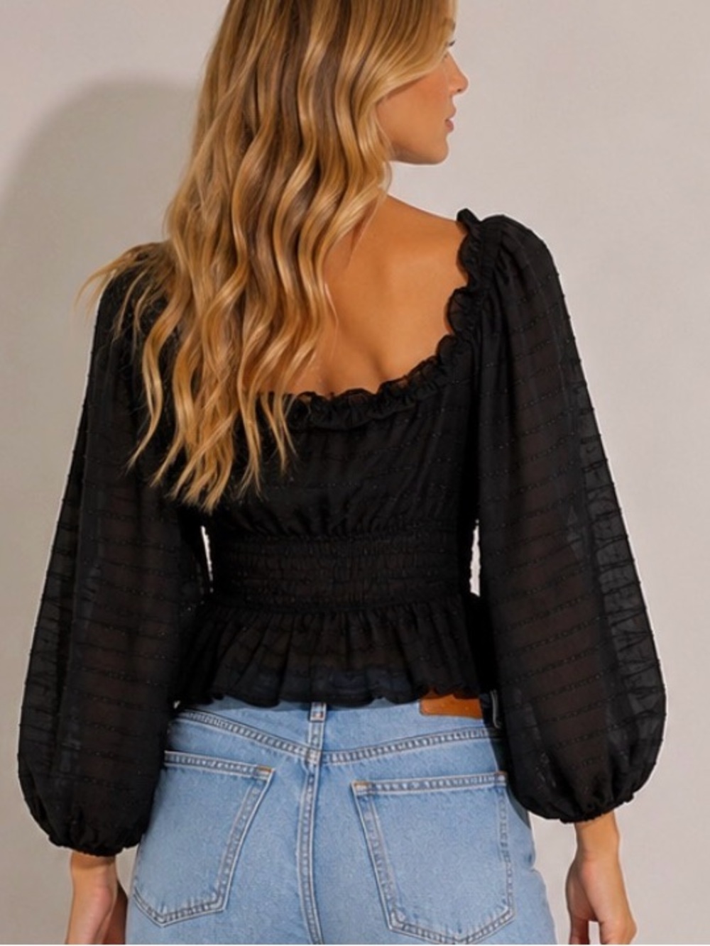 Revolve ASTR The Label Concord Smocked Ruffle Crop Top Size XL Silver Sparkle